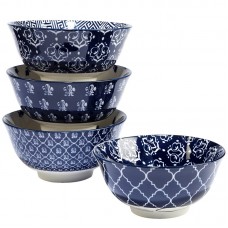 Darby Home Co Clair Blue 4 Piece Ceramic Dessert Bowl Set DBHM3475